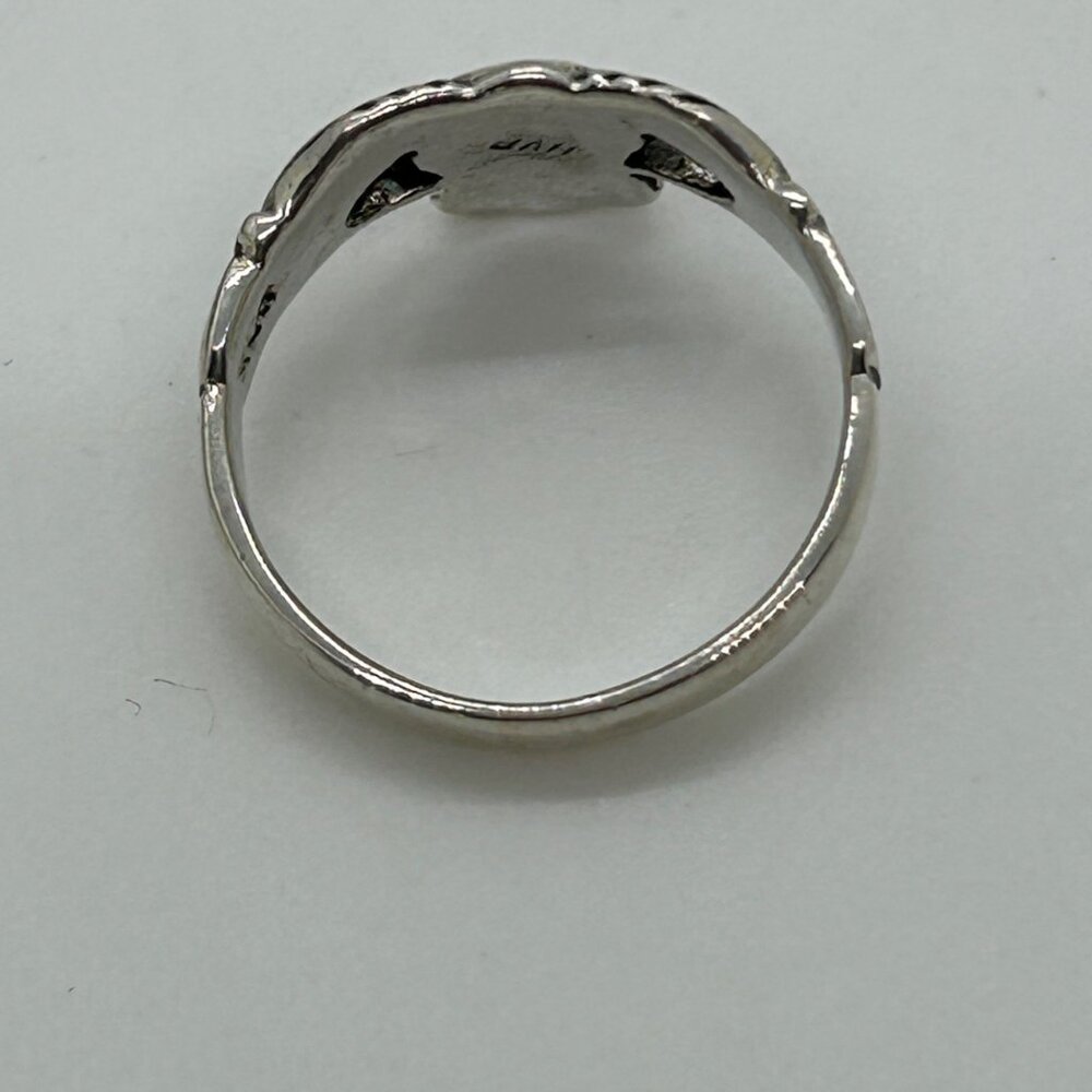 Vintage Sterling Silver Claddagh Ring Irish Celtic Jewelry Signed HVP 925 Size 6 - Picture 9 of 11